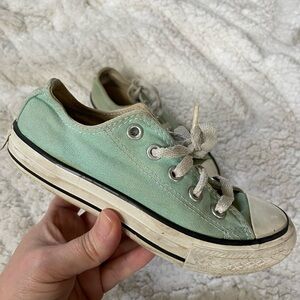 Converse 12Y Kids Mint Green Canvas Sneakers
